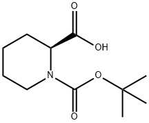 N-Boc-L-哌啶-2-羧酸 结构式