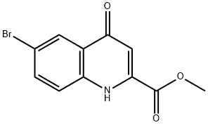 METHYL 6-BROMO-4-OXO-1,4-DIHYDROQUINOLINE-2-CARBOXYLATE 结构式