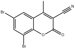 3-CYANO-6,8-DIBROMO-4-METHYLCOUMARIN 结构式