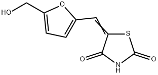 2,4-Thiazolidinedione, 5-[[5-(hydroxymethyl)-2-furanyl]methylene]- (9CI) 结构式