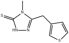 4-甲基-5-(噻吩-3-基甲基)-4H-1,2,4-三唑-3-硫醇 结构式