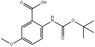 2-N-BOC-氨基-5-甲氧基苯甲酸 结构式