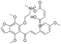 2-[4,7-dimethoxy-5-(4-methoxycinnamoyl)benzofuran-6-yloxy]ethyldimethylammonium hydrogen maleate  结构式