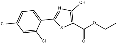 2-(2,4-二氯苯基)-4-羟基噻唑-5-羧酸乙酯 结构式