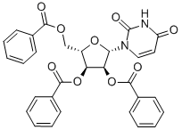 1-(2'', 3'', 5''-TRI-O-BENZOYL-β-L-RIBOFURANOSYL)URACIL 结构式