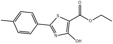 4-羟基-2-(4-甲基苯基)-1,3-噻唑-5-羧酸乙酯 结构式