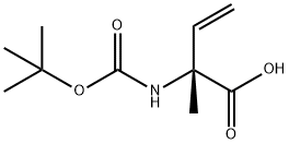 3-Butenoicacid,2-[[(1,1-dimethylethoxy)carbonyl]amino]-2-methyl-,(2R)-(9CI) 结构式