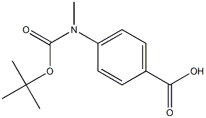 4-(N-BOC-甲基氨)苯甲酸 结构式
