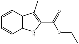 3-甲基吲哚-2-甲酸乙酯 结构式
