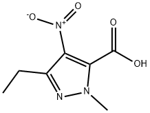 5-ETHYL-2-METHYL-4-NITRO-2 H-PYRAZOLE-3-CARBOXYLIC ACID 结构式