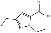 1,3-二乙基-1H-吡唑-5-羧酸 结构式