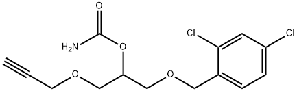 1-[(2,4-Dichlorophenyl)methoxy]-3-(2-propynyloxy)-2-propanol carbamate 结构式