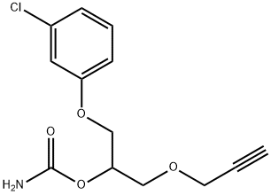 1-(m-Chlorophenoxy)-3-(2-propynyloxy)-2-propanol carbamate 结构式