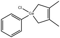 1-Chloro-3,4-dimethyl-1-phenyl-2,5-dihydro-1H-germole 结构式