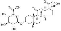 TETRAHYDROCORTISONE 3-(B-D-*GLUCURONIDE) 结构式
