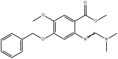 (E)-Methyl 4-(benzyloxy)-2-((diMethylaMino)MethyleneaMino)-5-Methoxybenzoate 结构式