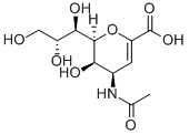 4-乙酰氨基-2,6-脱水-3,4-二脱氧-D-甘油基-D-半乳糖醛酸-2-烯酸 结构式