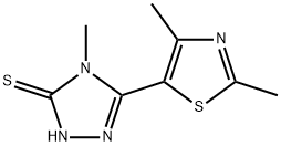 5-(2,4-DIMETHYLTHIAZOL-5-YL)-4-METHYL-4H-1,2,4-TRIAZOLE-3-THIOL 结构式