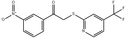 ETHANONE, 1-(3-NITROPHENYL)-2-[[4-(TRIFLUOROMETHYL)-2-PYRIDINYL]THIO]- 结构式