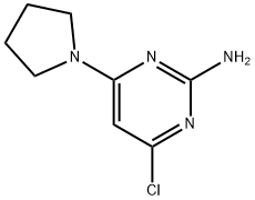 4-氯-6-吡咯烷-1-基-嘧啶-2-基胺 结构式