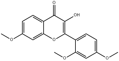 3-羟基-7,2',4'-三甲氧基黄酮 结构式