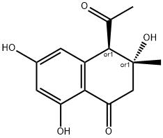 (3R,4R)-REL-4-乙酰基-3,4-二氢-3,6,8-三羟基-3-甲基-1(2H)-萘酮 结构式