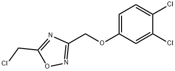 5-(CHLOROMETHYL)-3-[(3,4-DICHLOROPHENOXY)METHYL]-1,2,4-OXADIAZOLE 结构式