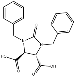 1,3-DIBENZYL-2-OXOIMIDAZOLIDINE-4,5-DICARBOXYLIC ACID 结构式