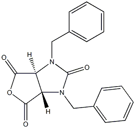 .trans.-1,3-dibenzyl-dihydro-1H-furo[3,4-d]imidazole-2,4,6(3H)-trione  结构式