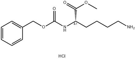 N-苄氧羰基-L-赖氨酸甲酯盐酸盐 结构式