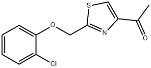 1-{2-[(2-CHLOROPHENOXY)METHYL]-1,3-THIAZOL-4-YL}ETHAN-1-ONE 结构式