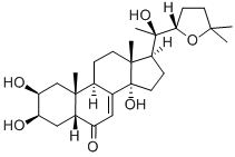 22,25-环氧-2,3,14,20-四羟基胆甾-7-烯-6-酮 结构式
