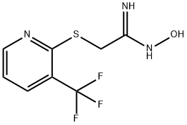 N-羟基-2-((3-(三氟甲基)吡啶-2-基)硫代)乙酰亚胺 结构式