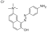 8-[(4-氨基苯基)偶氮]-7-羟基-N,N,N-三甲基-2-萘季铵盐酸盐 结构式