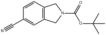 5-氰基异二氢吲哚-2-羧酸叔丁酯 结构式