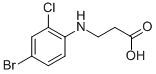 B-ALANINE, N-(4-BROMO-2-CHLOROPHENYL)- 结构式