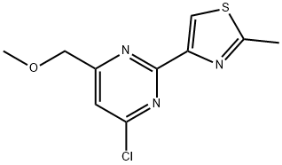 4-(4-氯-6-(甲氧基甲基)嘧啶-2-基)-2-甲基噻唑 结构式