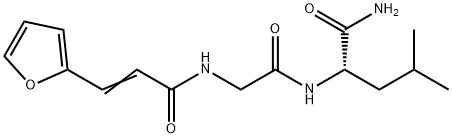 N-(3-[2-呋喃]丙烯)甘氨酸亮酰胺 结构式