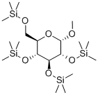 甲基 2,3,4,6-四-O-(三甲基硅基)-Α-D-吡喃葡萄糖苷 结构式