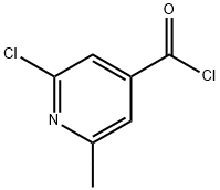 2-氯-6-甲基吡啶-4-羰酰氯 结构式