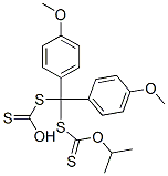 [Bis(4-methoxyphenyl)methylenebisthio]bis[thioformic acid O-isopropyl] ester 结构式