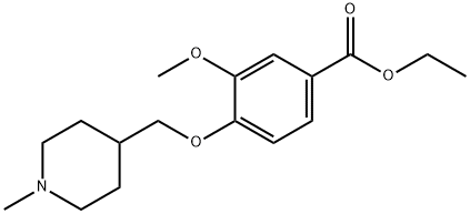 4-((1-甲基哌啶-4-基)甲氧基)-3-甲氧基苯甲酸乙酯 结构式