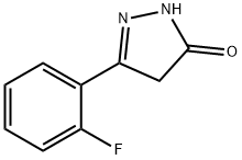 2,4-DIHYDRO-5-(2-FLUOROPHENYL)-3H-PYRAZOL-3-ONE 结构式