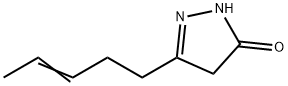 3H-Pyrazol-3-one,  2,4-dihydro-5-(3-pentenyl)-  (9CI) 结构式