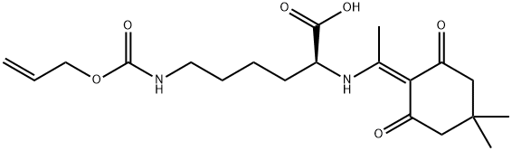 二环己胺 (S)-6-(((烯丙氧基)羰基)氨基)-2-((1-(2-羟基-4,4-二甲基-6-氧代环己-1-烯-1-基)亚乙基)氨基)己酸 结构式