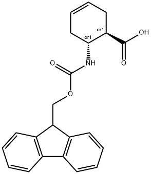 FMOC-(+/-)-TRANS-2-AMINOCYCLOHEX-4-ENE-1-CARBOXYLIC ACID 结构式