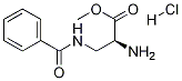 (S)-2-氨基-3-苯甲酰氨基丙酸甲酯盐酸盐 结构式