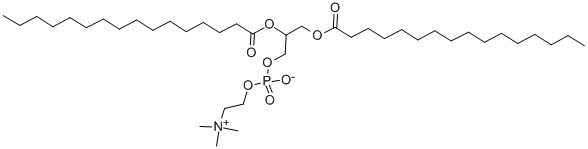 1,2-DIHEXADECANOYL-RAC-GLYCERO-3-PHOSPHOCHOLINE 结构式