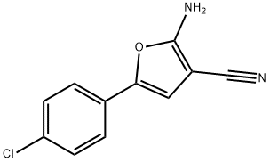 2-AMINO-5-(4-CHLORO-PHENYL)-FURAN-3-CARBONITRILE 结构式