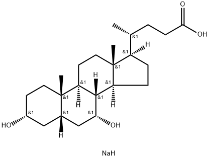 鹅脱氧胆酸钠 结构式